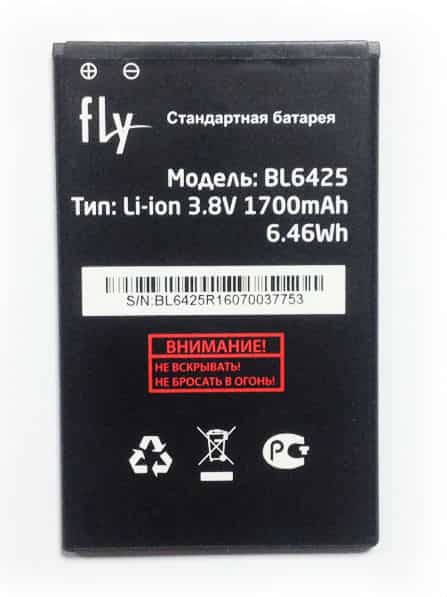 Батарея/аккумулятор Fly FS454 BL6425