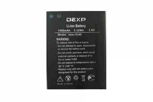Батарея/аккумулятор Dexp ixion e240 (1400mAh)