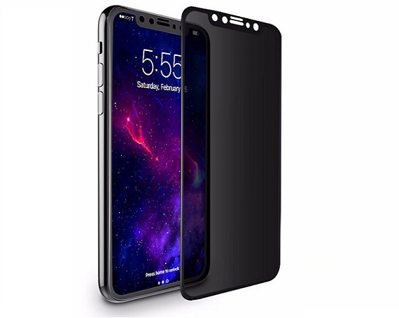 Защитное стекло iPhone X/ XS/ 11 Pro 3D приватное черное