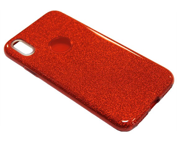 Чехол iPhone X Shine красный