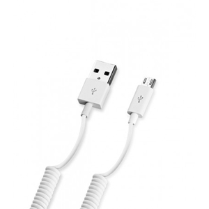 Кабель Prime Line microUSB - USB белый, витой, 1.5м