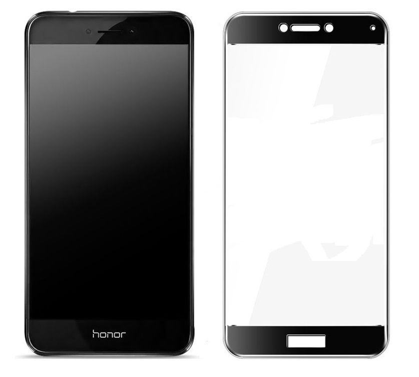 Защитное стекло Huawei P8 Lite 5D Full черное