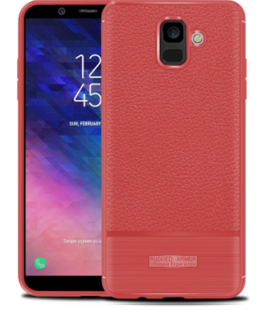 Чехол для Samsung Galaxy A6 2018 (SM-A600F) Rugged Armor Красный