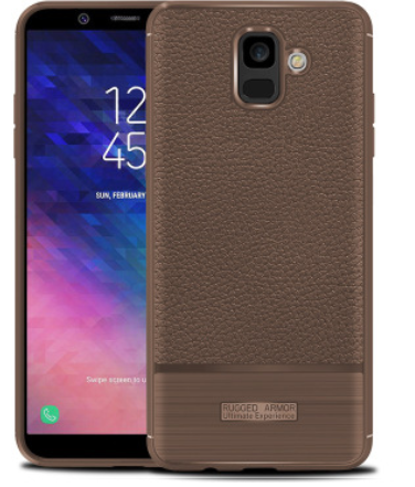 Чехол для Samsung Galaxy A6 2018 (SM-A600F) Rugged Armor Коричневый