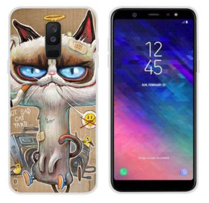 Чехол для Samsung Galaxy A6 2018 (SM-A600F) Pad Кот с сигаретой