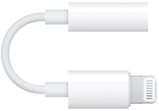 Переходник Apple 8 pin - 3,5 jack белый оригинал