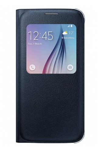 Чехол-книжка Samsung Galaxy S6 Edge с окном синий