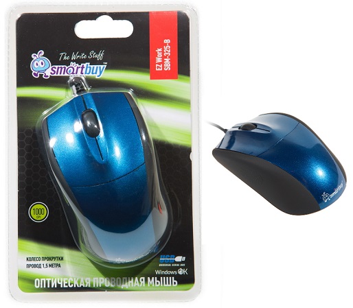 Оптическая мышь SmartBuy SBM-325-B, синяя
