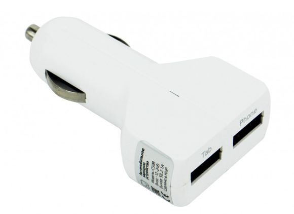 Автомобильное зарядное устройство Prime Line (2USB, 2.1A) белое