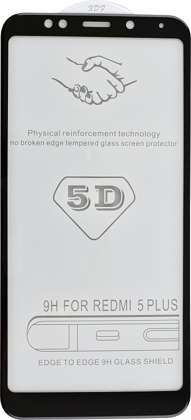Защитное стекло для Xiaomi Redmi 5 Plus 5D Full черное