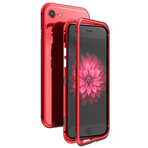 Чехол для iPhone 7/8 Magnetic flip красный