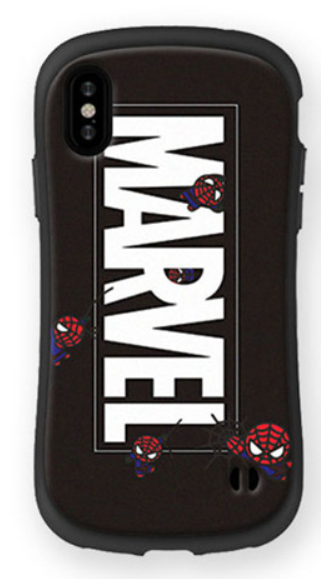 Чехол-накладка для iPhone X Marvel черный
