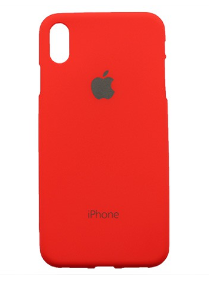 Чехол для iPhone XS Max "iPhone" красный