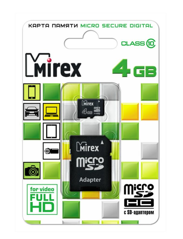 Карта памяти Mirex 4GB (Class 10)