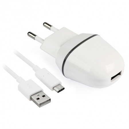 Сетевое ЗУ SmartBuy Nova Mkii 2.1А + кабель Type-C белое