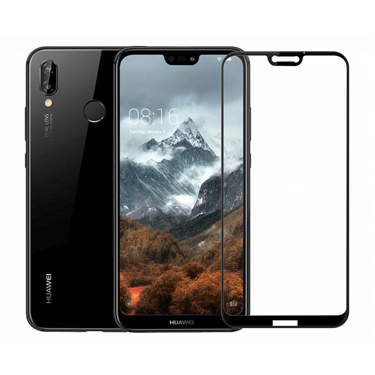 Защитное стекло для Huawei Honor P20 Lite/Nova 3E 3D Full черное