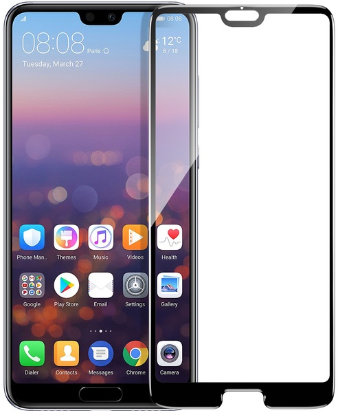 Защитное стекло для Huawei P20 Pro 5D Full черное