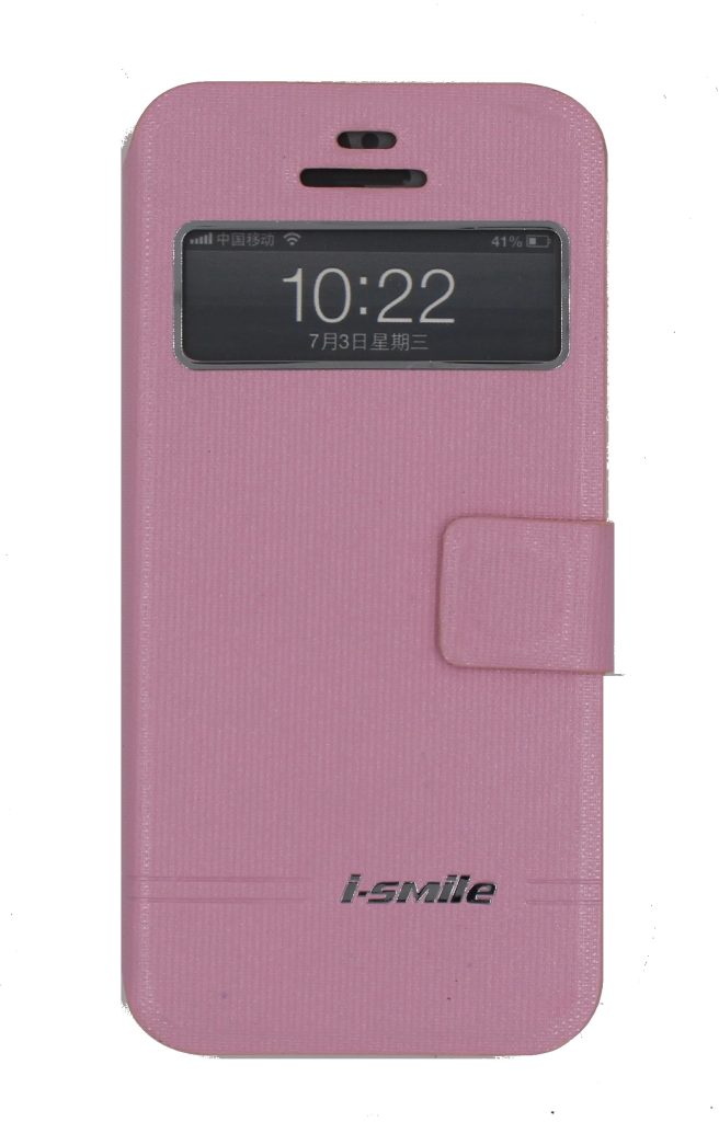 Чехол-книжка для iPhone 5/5S i-smile розовый