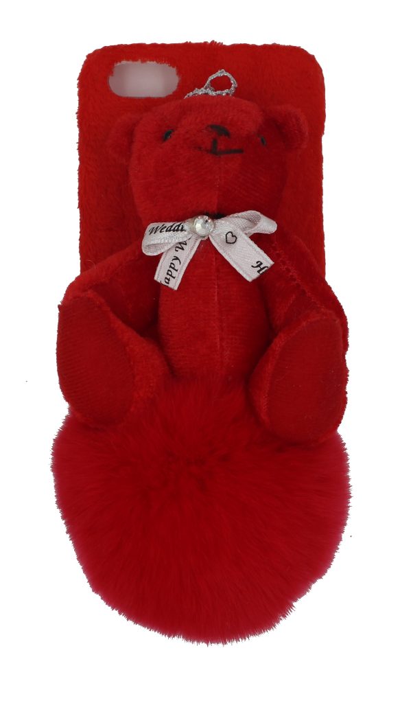 Чехол для iPhone 5/5S/SE Teddy 3D красный