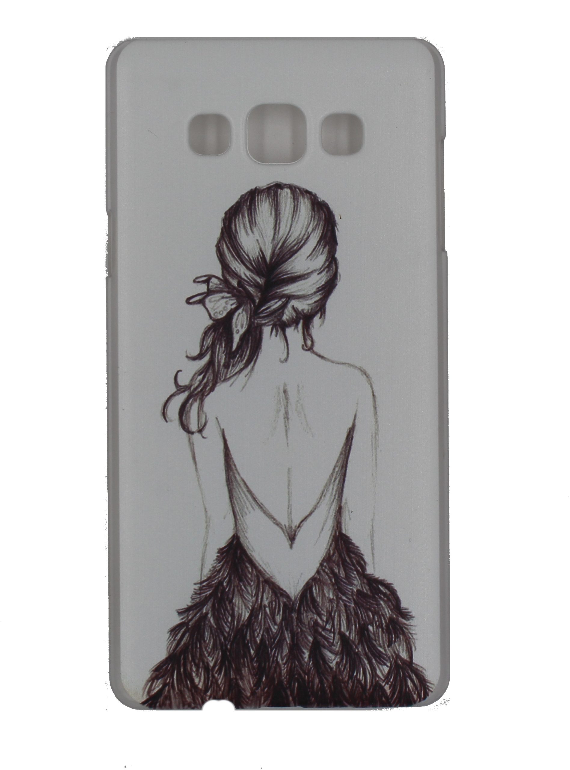 Чехол-накладка для Samsung Galaxy A7 2015 девушка с косой