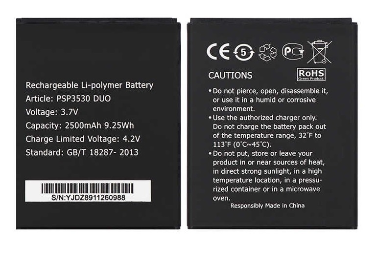 Батарея/аккумулятор Prestigio PSP3532 Muze F3 (Muze A7 PSP7530) 2500mah