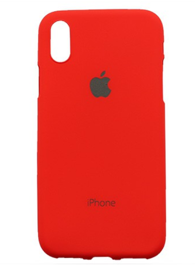 Чехол для iPhone X/XS "Apple" красный