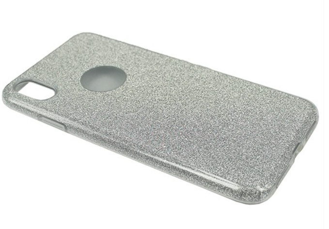 Чехол для iPhone XS Max Shine серебрянный