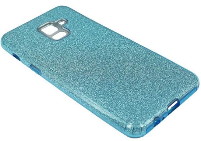 Чехол для Samsung Galaxy A8 2018 ( A530F) Shine голубой