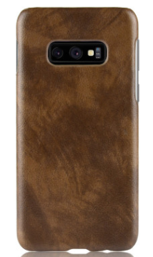 Чехол-накладка для Samsung Galaxy S10e PU коричневый