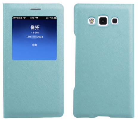 Чехол-книжка для Samsung Galaxy A8 2015 (SM-A800F) Stripes Blue с окном