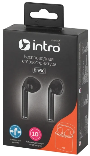 Беспроводные наушники Intro Bl990 черные