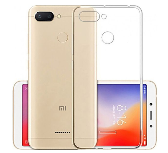 Чехол для Xiaomi Redmi 6A силикон прозрачный