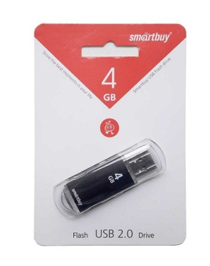 USB-Flash 4GB Smart Buy V-Cut черная