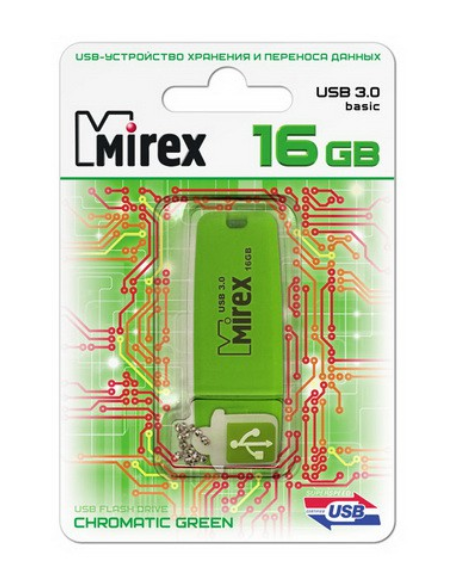 USB-Flash 16GB MIREX (USB 3.0) Chromatic Green