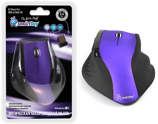 Беспроводная мышь SmartBuy SBM-613AG-PK, фиолетовая