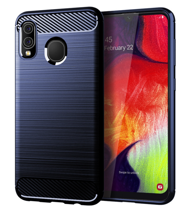 Чехол-накладка для Samsung Galaxy A20/A30 Силикон синий