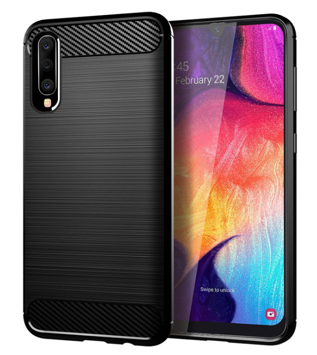 Чехол-накладка для Samsung Galaxy A70 Силикон черный