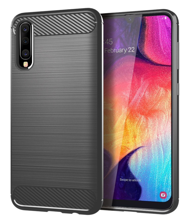 Чехол-накладка для Samsung Galaxy A70 Силикон серый