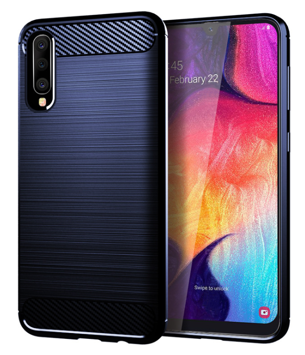 Чехол-накладка для Samsung Galaxy A50 Силикон синий
