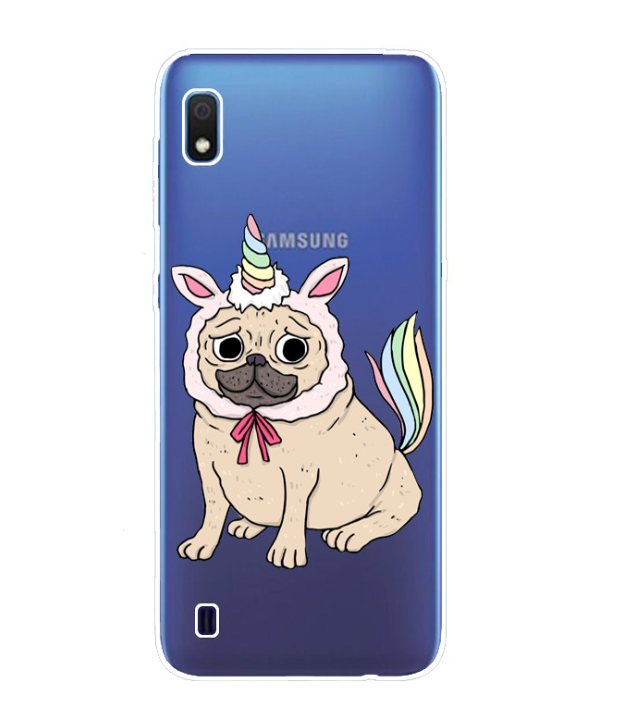 Чехол-накладка для Samsung Galaxy A10 собака-единорог
