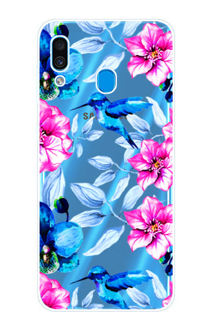 Чехол-накладка для Samsung Galaxy A30 колибри