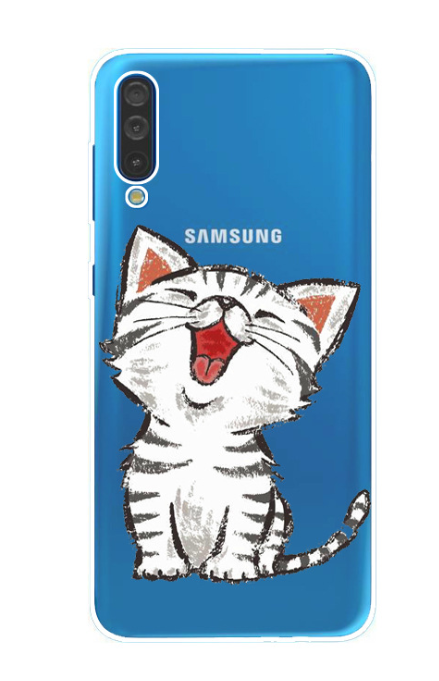 Чехол-накладка для Samsung Galaxy A50 котенок