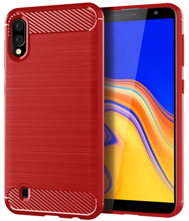 Чехол-накладка для Samsung Galaxy A10 Силикон красный