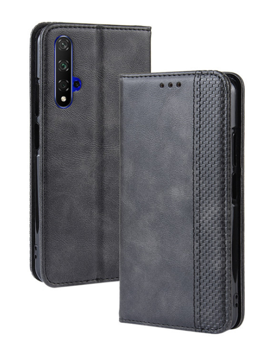 Чехол-книжка для Honor 20 (YAL-L21) PU Squares черный