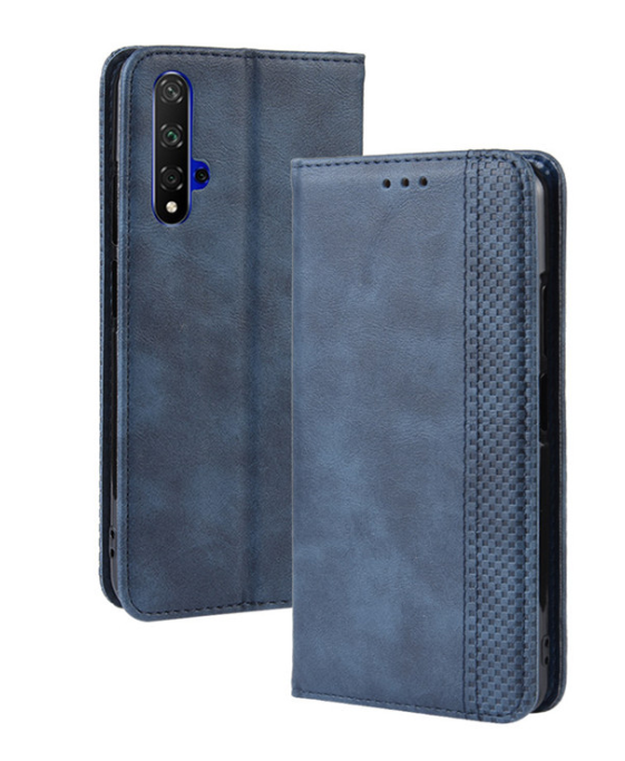 Чехол-книжка для Honor 20 (YAL-L21) PU Squares синий