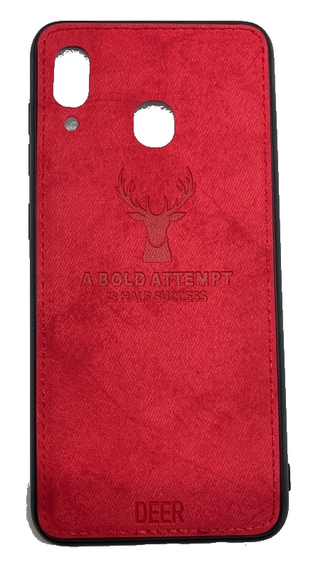 Чехол-накладка для Samsung Galaxy A30/A20 Deer красный