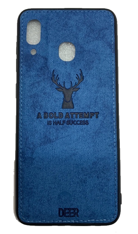 Чехол-накладка для Samsung Galaxy A30/A20 Deer синий
