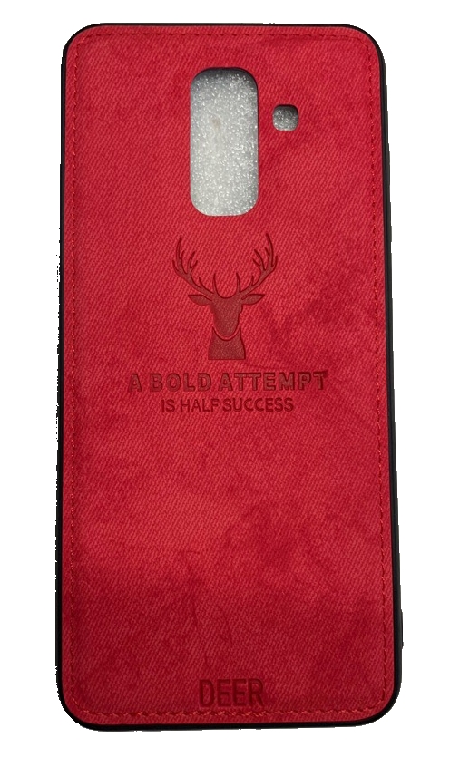 Чехол-накладка для Samsung Galaxy A6 Plus Deer красный