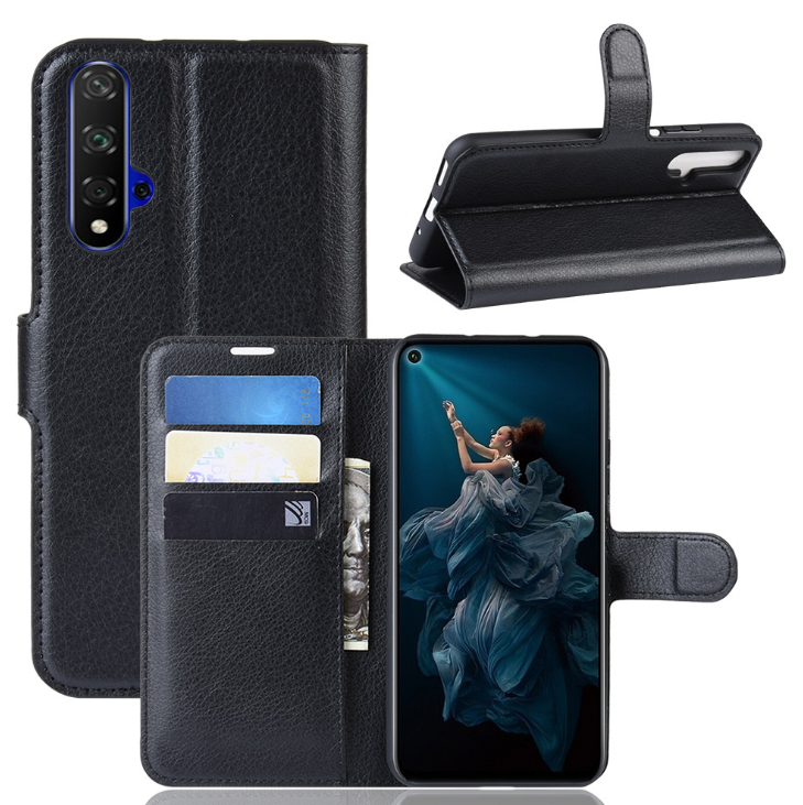 Чехол-книжка для Honor 20 (YAL-L21) PU черный