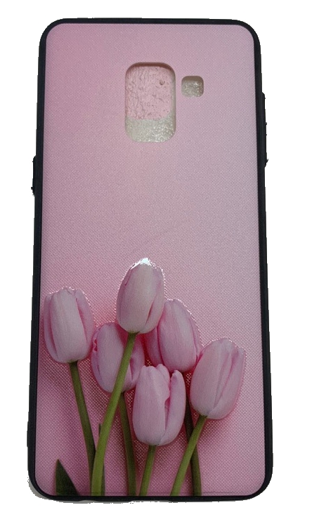 Чехол-накладка для Samsung Galaxy A8 2018 (A530F) тюльпаны